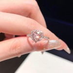 心爱月桂之心戒指女粉钻少女心在逃公主爱心项链百搭精致气质甜美