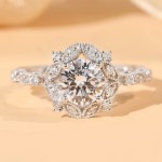 抖音直播爆款 一克拉仿D色莫桑钻戒指 pt950水滴梨形许愿池女戒子