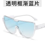 新款连体防晒复古个性潮流墨镜网红爆款韩版同款太阳镜半框包邮O