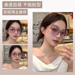 新款高级显瘦墨镜女防紫外线防晒素颜时尚高级感太阳镜男跨境