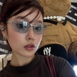 2026新款美式复古猫眼甜御风墨镜女凹造型太阳眼镜防紫外线包邮A