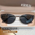 2026时尚猫眼冷茶墨镜防晒高级感潮流太阳镜跨境百搭男复古眼镜F