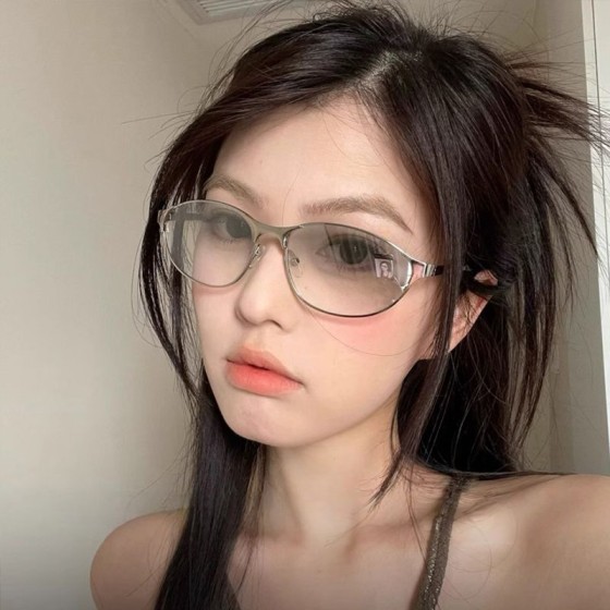 2026新款复古老钱风金属猫眼墨镜女网红高级感Y2K辣妹太阳眼镜潮