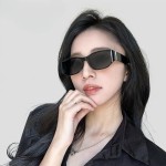跨境防紫外线百搭太阳镜潮流曲面猫眼墨镜女款简约高级感太阳眼镜
