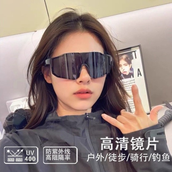 高级感户外防风滑雪护目镜冬季骑行运动眼镜女凹造型防紫外线墨镜