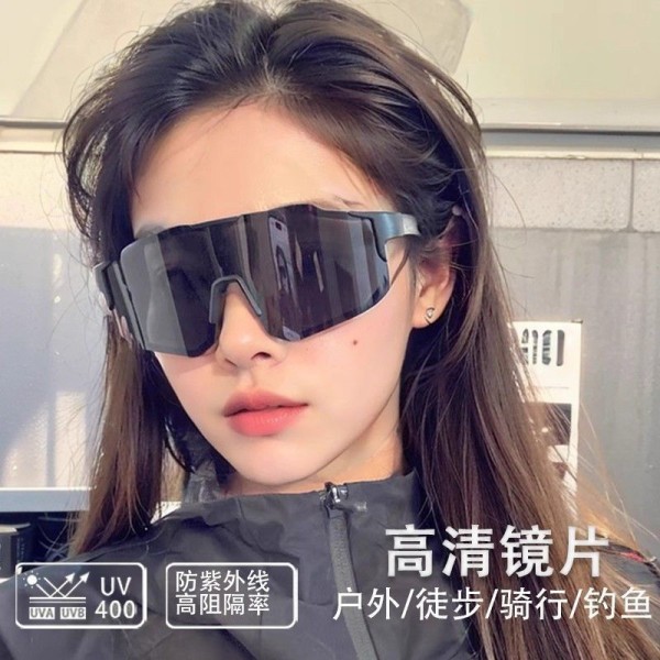 高级感户外防风滑雪护目镜冬季骑行运动眼镜女凹造型防紫外线墨镜