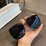 2025年新款白色凹造型墨镜大框大脸方形太阳眼镜女网红复古韩版潮
