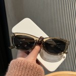 复古橄榄绿猫眼墨镜女辣妹欧美太阳镜高级感小脸防紫外线太阳眼镜