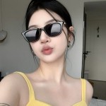 猫眼墨镜女酷方圆脸炸街显脸小辣妹高级感太阳镜防紫外线遮光网红