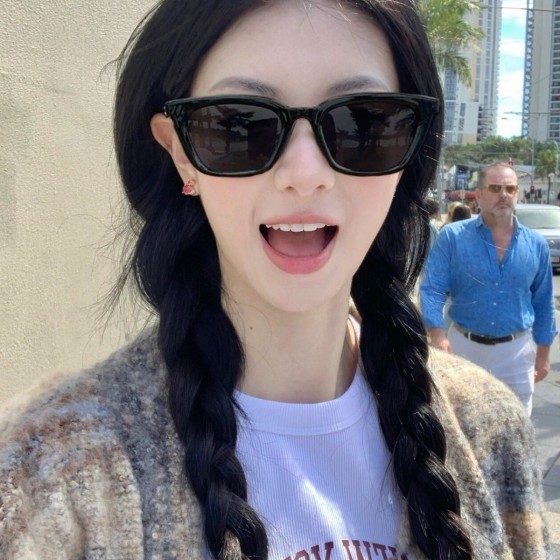 猫眼墨镜女酷方圆脸炸街显脸小辣妹高级感太阳镜防紫外线遮光网红