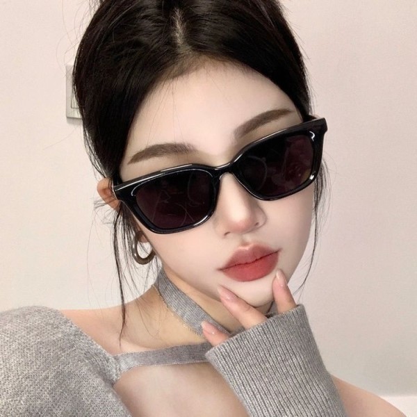 猫眼墨镜女酷方圆脸炸街显脸小辣妹高级感太阳镜防紫外线遮光网红