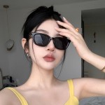 街拍防紫外线韩版开车复古太阳镜男女款韩版新款防晒批发猫眼墨镜