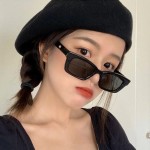 街拍防紫外线韩版开车复古太阳镜男女款韩版新款防晒批发猫眼墨镜