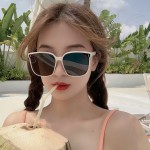 街拍防紫外线韩版开车复古太阳镜男女款韩版新款防晒批发猫眼墨镜