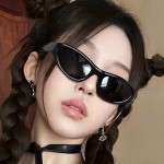 y2k千禧风粉紫色墨镜女高级感拍照欧美式太阳眼镜时尚复古太阳镜