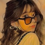 茶色片墨镜男女同款太阳镜大脸开车防紫外线眼镜橙黄色镜片日韩款