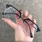 痞帅半框变色眼镜男自动感光光学防紫外线防强光太阳眼镜韩潮