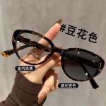 新款复古猫眼黑框平光镜防蓝光小脸素颜女眼镜框