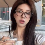 新款复古猫眼黑框平光镜防蓝光小脸素颜女眼镜框