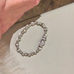 法式复古镶钻猫眼马蹄扣手链女中古风小众高级感弹力绳手饰手串