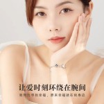 四叶草手链女设计感黑玛瑙白贝母双层手饰送女朋友轻奢设计手链