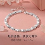 幸运四叶草手链女生镀银轻奢高级感小众精致情侣七夕礼物送女友