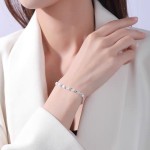 幸运四叶草手链女生镀银轻奢高级感小众精致情侣七夕礼物送女友