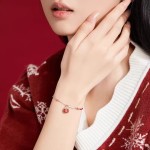 柿柿如意手链女轻奢小众精致2024年新款本命年红手绳新年礼物