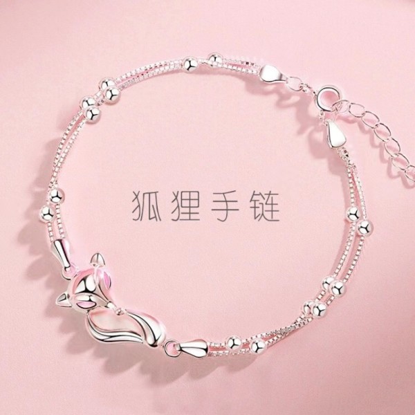 桑稚同款灵狐手链女2023年新款手饰品生日礼物送女友闺蜜厂家批发