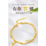 竹节仿和田玉手链女款2024年新款轻奢小众精致生日礼物送女友