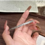 精工轻奢满天星双排钻防静电运动手环白金/香槟金卡扣手镯