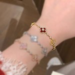 【绮梦花誓】千金感幸运四叶草手链精致显白轻奢法式可调节手饰女