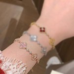 【绮梦花誓】千金感幸运四叶草手链精致显白轻奢法式可调节手饰女