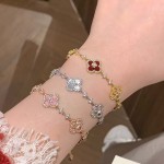 【绮梦花誓】千金感幸运四叶草手链精致显白轻奢法式可调节手饰女