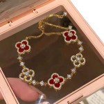 【绮梦花誓】千金感幸运四叶草手链精致显白轻奢法式可调节手饰女
