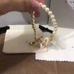 厂家直销批发西太后Vivienne薇薇安土星镶钻爱心贝母珍珠手链女款