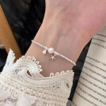 珍珠贝壳海星碎银子手链女生时尚个性手串夏季轻奢小众配饰送闺蜜