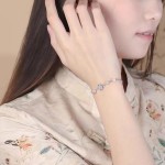茉莉花银手链女生轻奢小众高级感2024新款手镯生日七夕礼物送女友