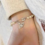 西太后vivienne薇薇安经典款土星别针珍珠手链女百搭气质欧美风