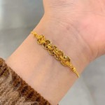 爆闪碎碎冰五帝钱币手链女小众设计高级感国风招财进宝送女友礼物
