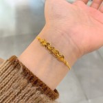 爆闪碎碎冰五帝钱币手链女小众设计高级感国风招财进宝送女友礼物