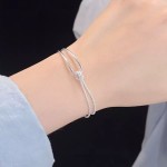 清冷打结手链女轻奢ins小众简约设计夏天半镯半链手饰小红书同款