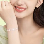 莫离心动茉莉花手链女生小众轻奢仿玉髓手环甜美花朵节日礼物