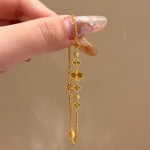 新款五花四叶草手链女轻奢小众设计甜美金色手饰潮流百搭精致饰品