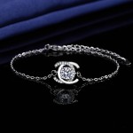 直播爆款四叶草仿莫桑石手链女士小众百搭气质手串手饰品女款礼物