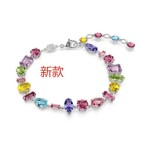 施家高品质采用施华洛世元素水晶女手链经典跳动的心方糖手镯手环