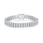 跨境商品欧美爆款嘻哈3MM镶锆石网球手链双排Tennisbracelet潮批