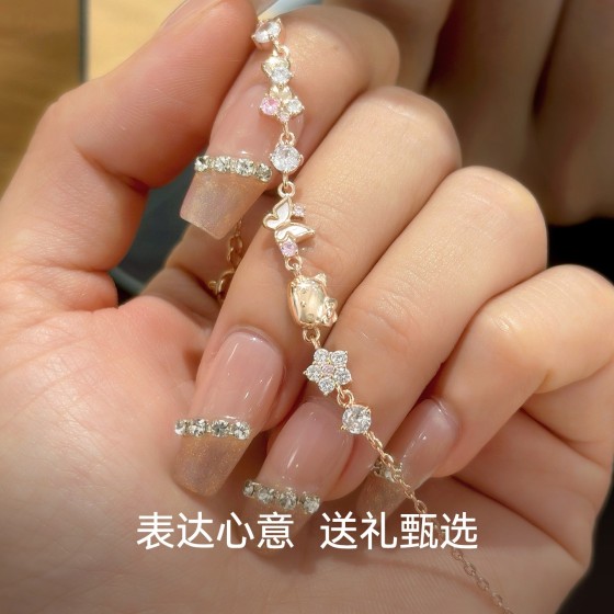 HelloKitty蝴蝶手链女生款小众凯蒂猫生日礼物百搭闺蜜女友礼物