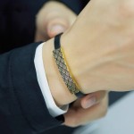 男生黑金龙鳞手链男款酷黑时尚情侣款龙手环高级国潮复古时尚简约