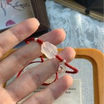 天然白玉髓趴趴兔手绳女新中式可爱百搭兔子手链小众简约配饰手串